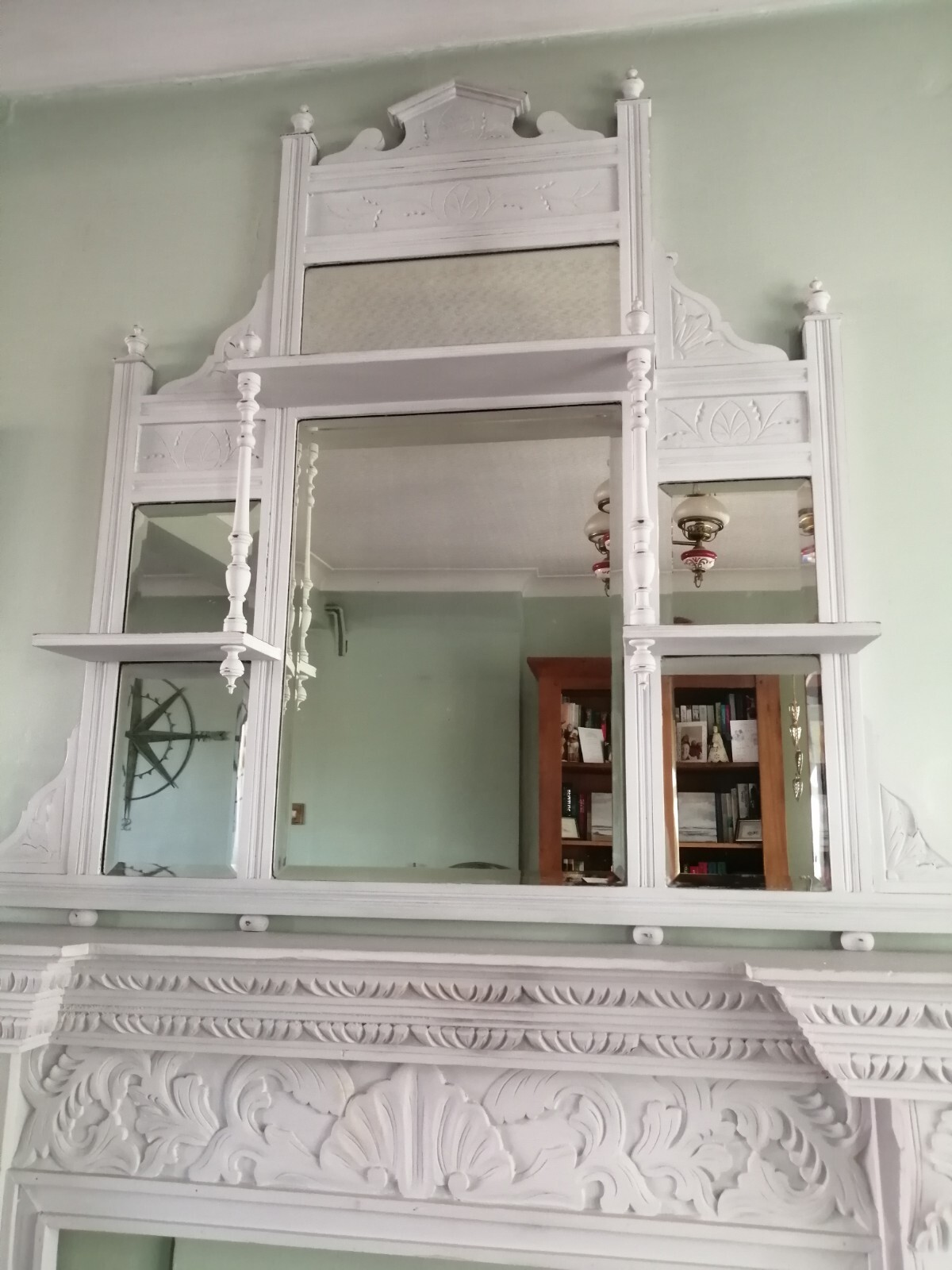 Victorian/Edwardian Over Mantle Mirror. eBay