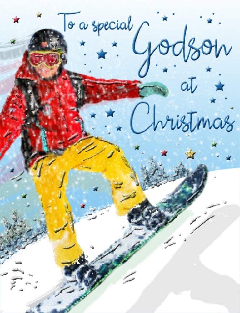 To A special Godson at Christmas Card