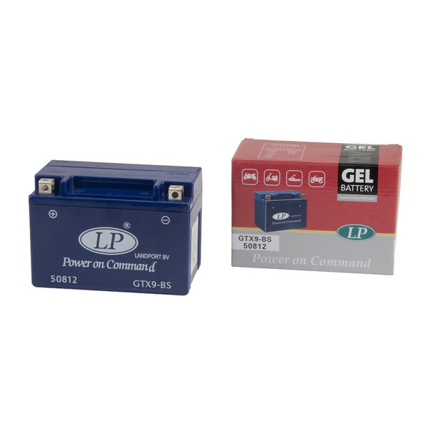 Motorradbatterie Landport LP GEL GTX9-4 YTX9-BS 12V 8Ah 100A-image