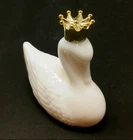 Avon Swan Milk Glass Bottle 1 Oz. Bird Of Paradise Cologne - Vintage