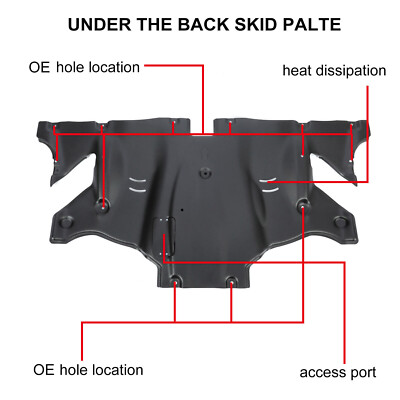 Rear Engine Under Cover Aero Splash Shield Guard For 17-24 Tesla Model Model 3/Y