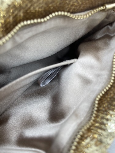 AUTÉNTICO NUEVO CON ETIQUETAS $895 Jimmy Choo Mujer Bonny Lentequin Cadena Prenda para el torso Manija Bolso de Embrague - Imagen 14 de 20