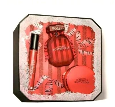 VICTORIA'S SECRET BOMBSHELL INTENSE PERFUME PARFUM BODY CREAM GIFT SET
