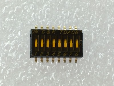 TDA08H0SB1 C&K COMPONENTS SWITCH DIP 8POS HALF PITCH 24V ROHS 25 PIECES