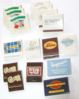 Vintage matchbook LOT restaurants El Torito Garcias Perkins ChiChis GuadalaHarry