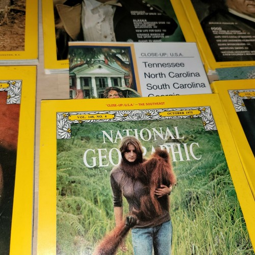 1975 Full Year 12 National Geographic Magazine Inserts Monthly Shark Orangutan - Imagen 6 de 9