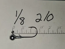 25 1/8oz Round Head Jigs Mustad BLN 32746 Hook #4 #2 #1 1/0 2/0 3/0 4/0 U Choose