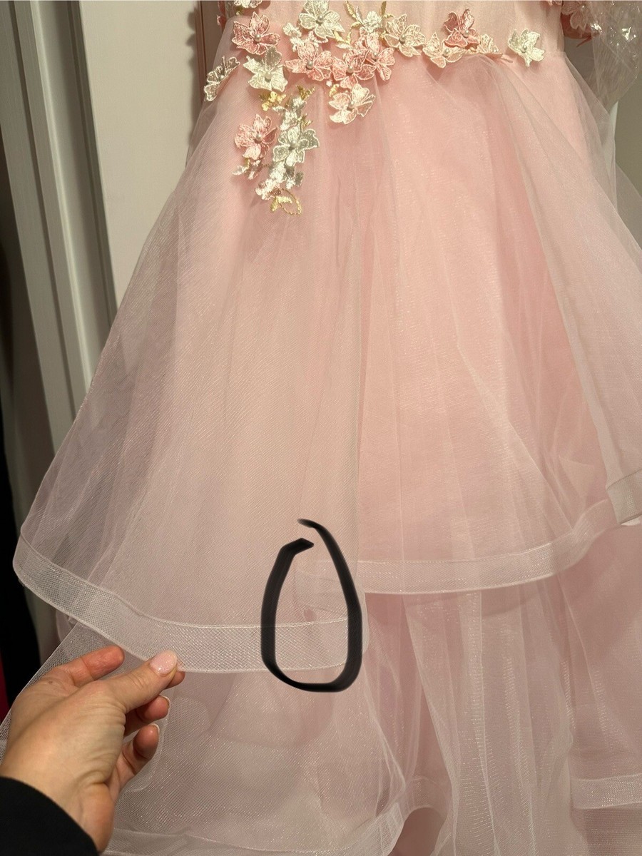 ★RIETI★ ZOE RT C4006 C6 PINK GOLD ZOERTC4006C6 Zoe LTD Girls Pink Semi-Custom Tulle Flower Girl/Special