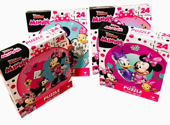 Paquete de 4 cubos rompecabezas Minnie Mouse - ¡Adorable y divertido para manos pequeñas! Foto 2 de 2