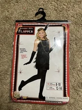 Roaring 20’s Black Flapper Dress Children’s Medium (8-10) Halloween Costume -NEW