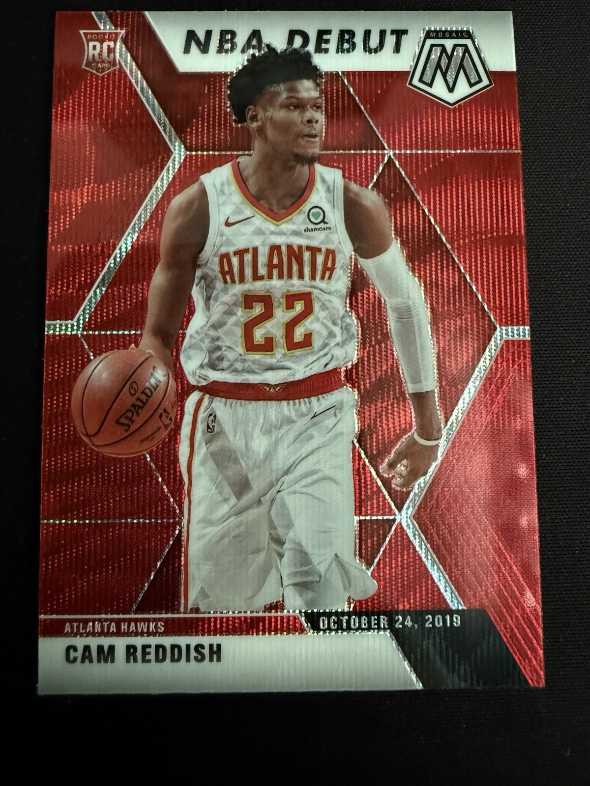 2019-20 Panini Mosaic - NBA Debut Red Wave Prizm #271 Cam Reddish (RC)