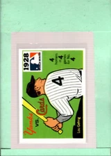 1971 Fleer Laughlin World Series Black Backs #26 1928 - Yankees vs. Car ID:46532