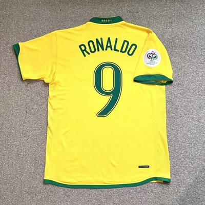 90s NIKE vintage wear RONALDO ロナウド Original BRAZIL Football Home Shirt RONALDO 2006 medium