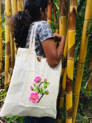 TOTE BAG Women Shoulder Shopping Tote cotton Bags handmade