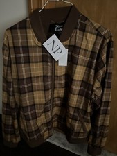 Nina Parker Brown Plaid 3xl Womens Jacket