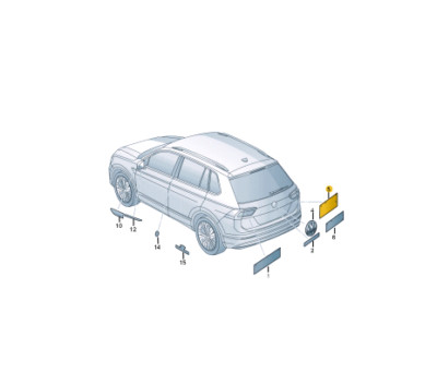 NEW VOLKSWAGEN TIGUAN AD REAR TAILGATE BOOTLID BADGE 5NA853675EJZQ