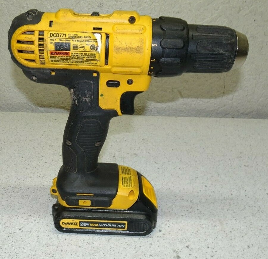 DeWalt DCD771 20V Compact 1/2" Drill Driver MAX Cordless (tool and