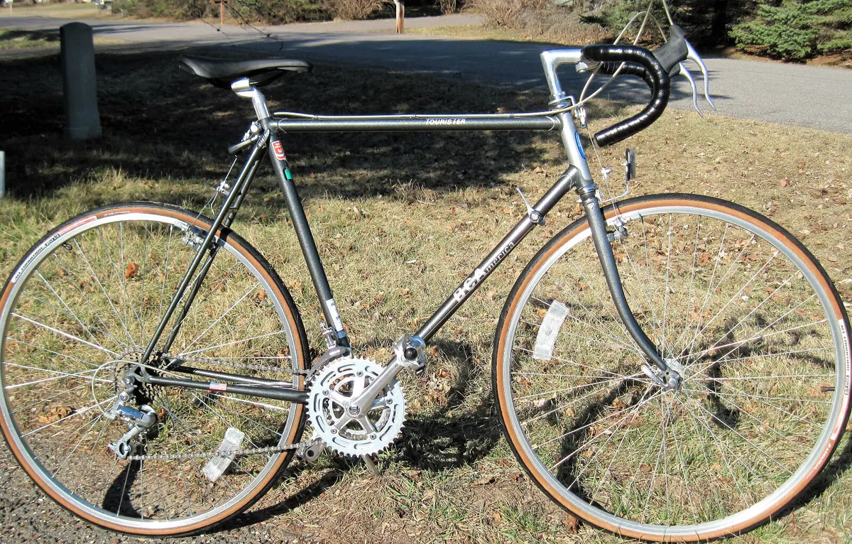Rare STEEL CITY GREY BCA Usa Tall TANGE 5 NEAR MINT 18spd Touring Bike BEAUTY