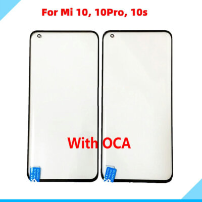 Curved surface Front Glass Lens Screen Cover With OCA For Xiaomi Mi 10 Pro 10S