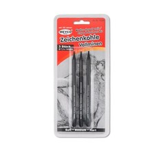 Zeichenkohle Vollminen Stifte Soft / Medium / Hart