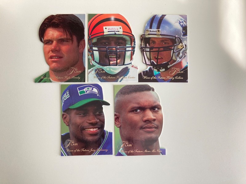 1995 Flair Football Wave of the Future die cut set of 9