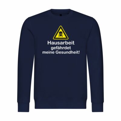 Mens Sweatshirt Jumper Housework Endangers My Health Cleaning Apartment