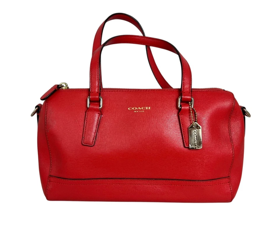 Сумка Coach Saffiano Mini сумка через плечо ремень 49392 красная сумка - Изображение 2 из 4