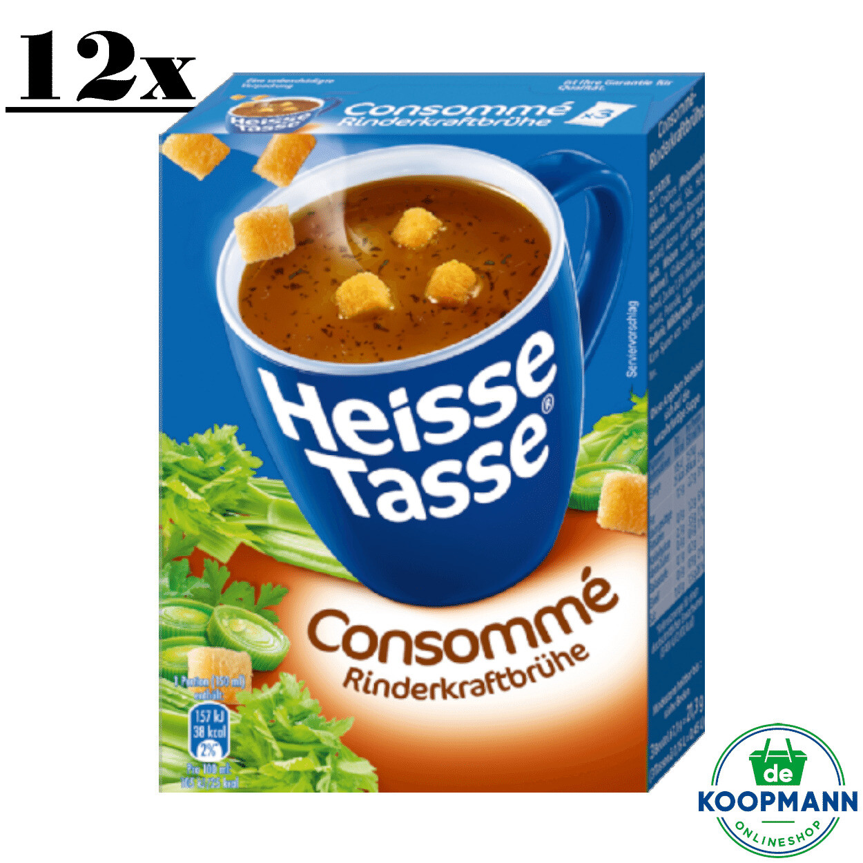 Erasco Heisse Tasse Consommé 12er Pack = 36 Tüten a 150ml Portion 0