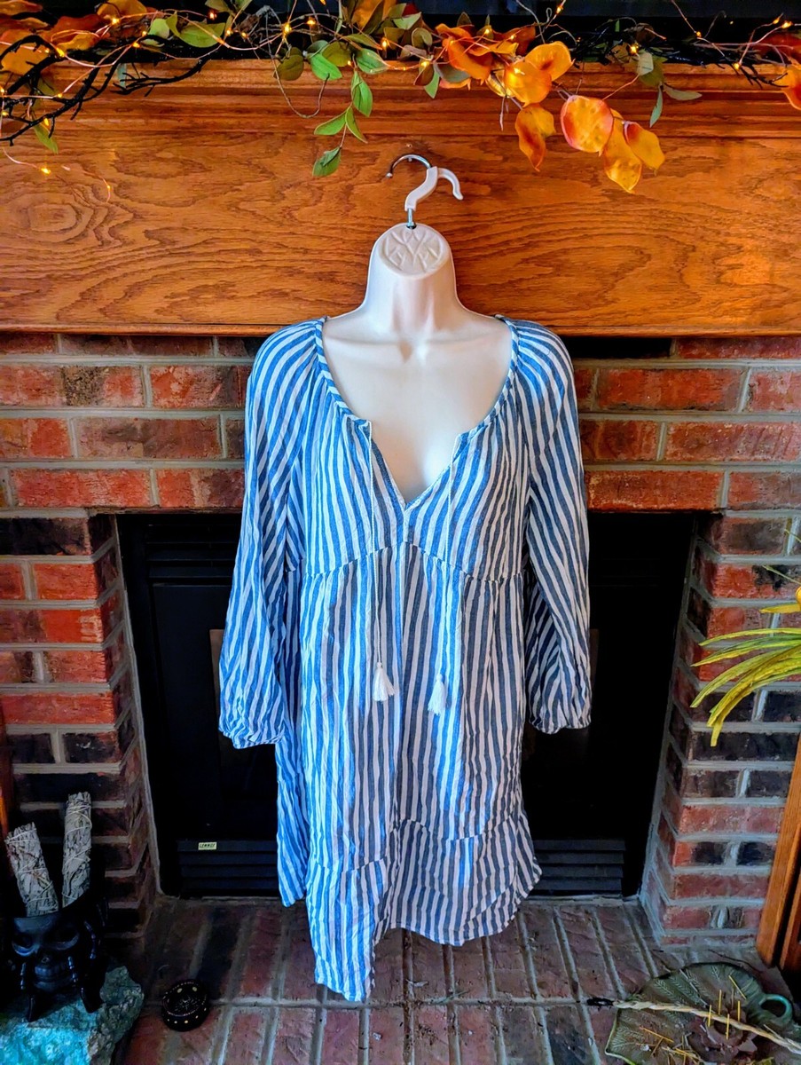 old navy blue striped dress Nadia One Shoulder Maxi Dress - Navy main image 1
