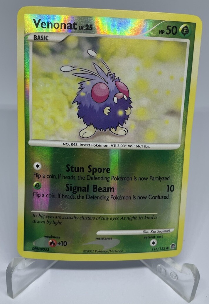 Venonat #116/132 (2007) - Secret Wonders - Rare Reverse Holo - NM Condition