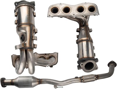 Garage-Pro Front & Rear Left & Right 3PC Direct-Fit Catalytic Converter Kit Replacement for Toyota Camry, Lexus ES330 2004-2006, Solara 2004-2008 3.3L Radiator & Firewall Side, Undercar 46-State Legal