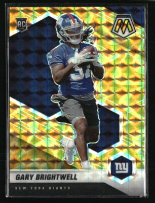Gary Brightwell 2020 Panini Mosaic Yellow Prizm RC #377 Football  Card