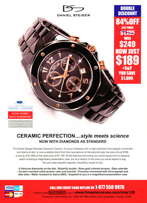 DANIEL STEIGER WATCH MAGAZINE promo ad #21  VERY RARE 2012 ''NOT A WATCH''