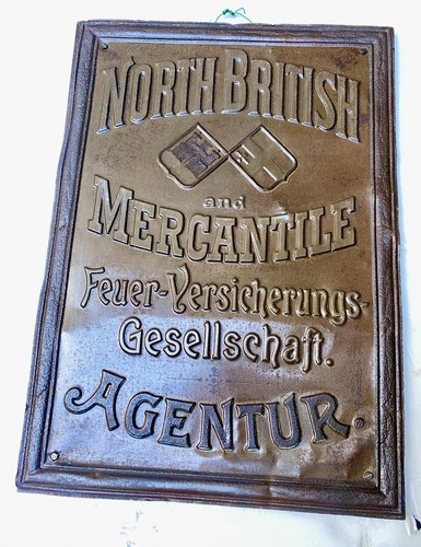 1900 Rarität North British & Mercantile Feuerversicherung AGENTUR Schild DRESDEN - Bild 2 von 13