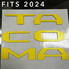 Yellow Raised Plastic Letters Inserts fits NEW Toyota Tacoma 2024 Tailgate