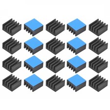 20pcs Black Aluminum Heat Sink 9x9x5mm Thermal Tape VRM GPU MOSFET Cooling