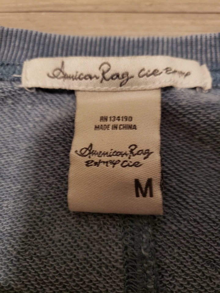 Suéter Pullover American Rag Cie Mujer Azul Lavado M Foto 2 de 4