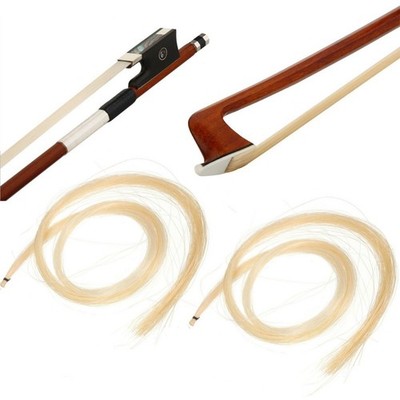 Mongolisch Geigenbogenhaare Rosshaar Viola Violine Wei? Zubeh?r 2* 29.5inch
