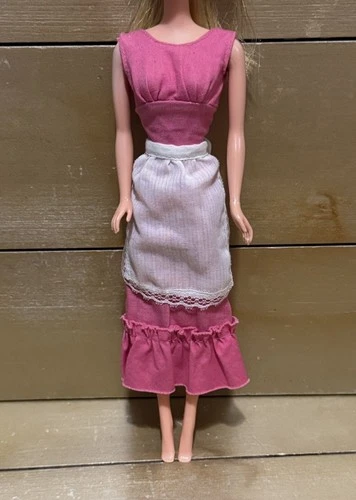 Vintage Barbie Best Buy Sweet 16 Pink Peasant Dress  & Apron # 9557