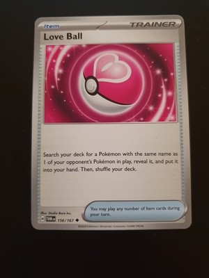  Pokemon - Love Ball -  156/167 - Uncommon - Twilight Masquerade - NM 