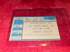 VINTAGE ORIGINAL CONCERT TICKET STUB DAVID BOWIE MAY 26 1990 DODGER STADIUM