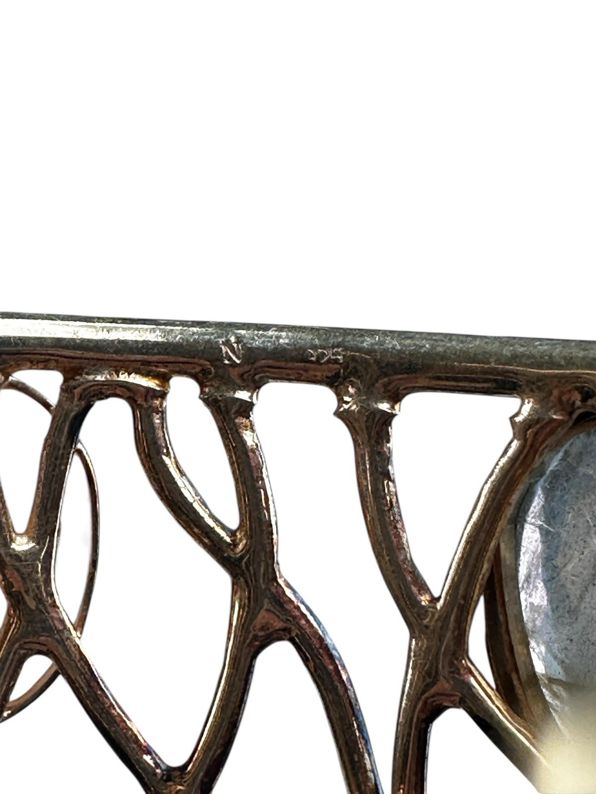 Artisan Openwork Gemstone Cuff Bracelet Amethyst … - image 9