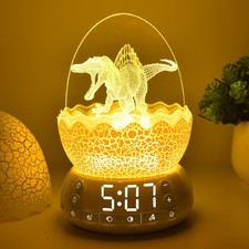Upgraded Dinosaur Egg Alarm Clock/Digital Clock with Night Light, 20 Soothing...