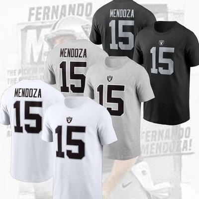 NEW ITEM! Fernando Mendoza #15 Las Ve.gas Raiders 2026 Name & Number Fan Gifts