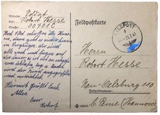 Stalingrad Vorl&auml;ufer 21.7.41 Infanterie Reg.  178 nach Neu&ouml;lsburg b. Peine Text!