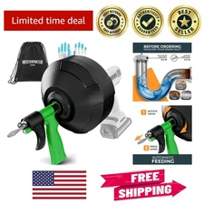 Proven 50FT Drain Snake with Automatic Feed - Cleans Pipes in Under 8 Minutes