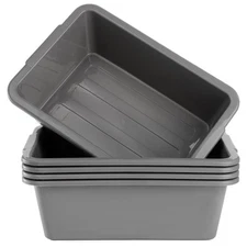 Dicunoy 5 Pack Plastic Bus Tubs 8L Small Dish Tubs Food Service Tub Kitchen R...