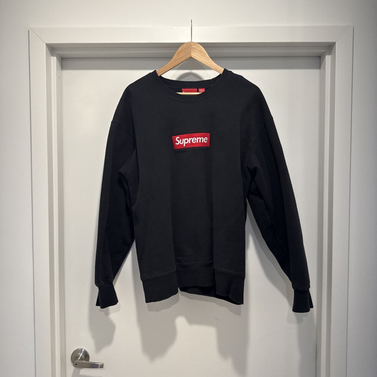 supreme box logo crewneck sサイズ navy 【公式通販】