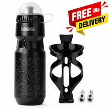 750ML Mountain Bike Bicycle Cycling Water Drink Bottle and Holder Cage Sports UK