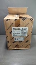 Box of 48 Tulip Pint Plastic Glasses 20oz Reusable Pub Beer Cups Clear